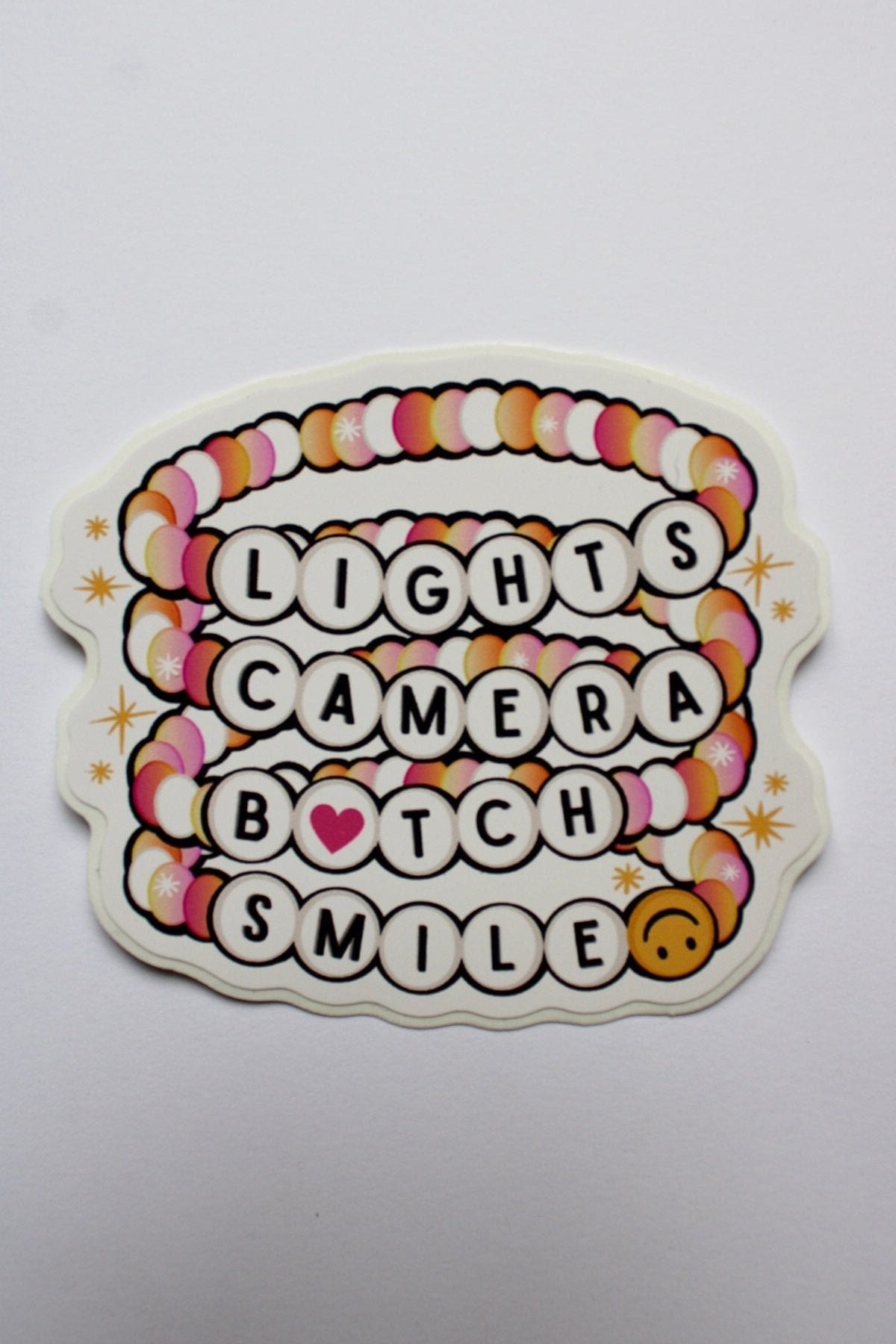 Lights, Camera, B, Smile - Sticker