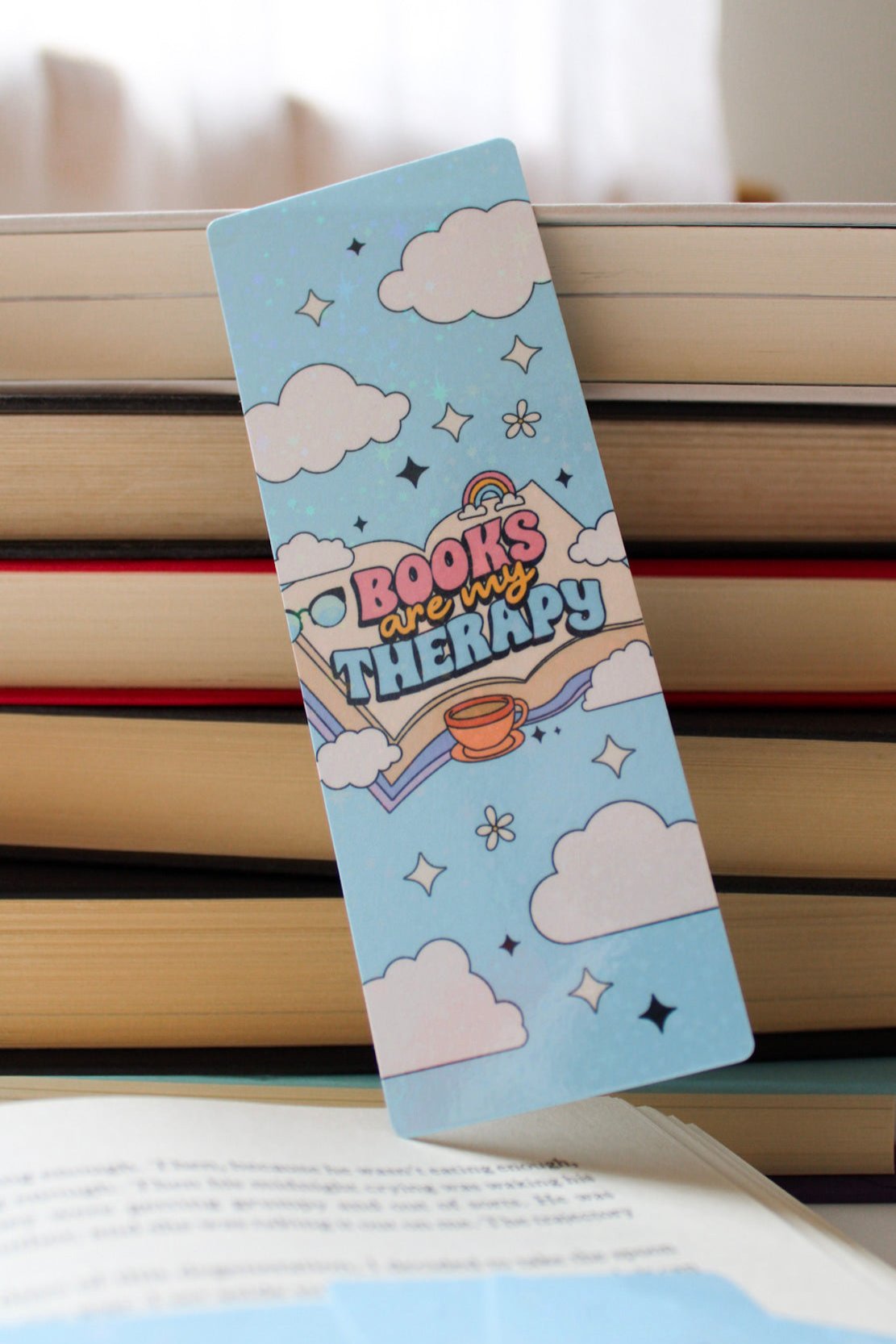 Books Are My Therapy Bookmark