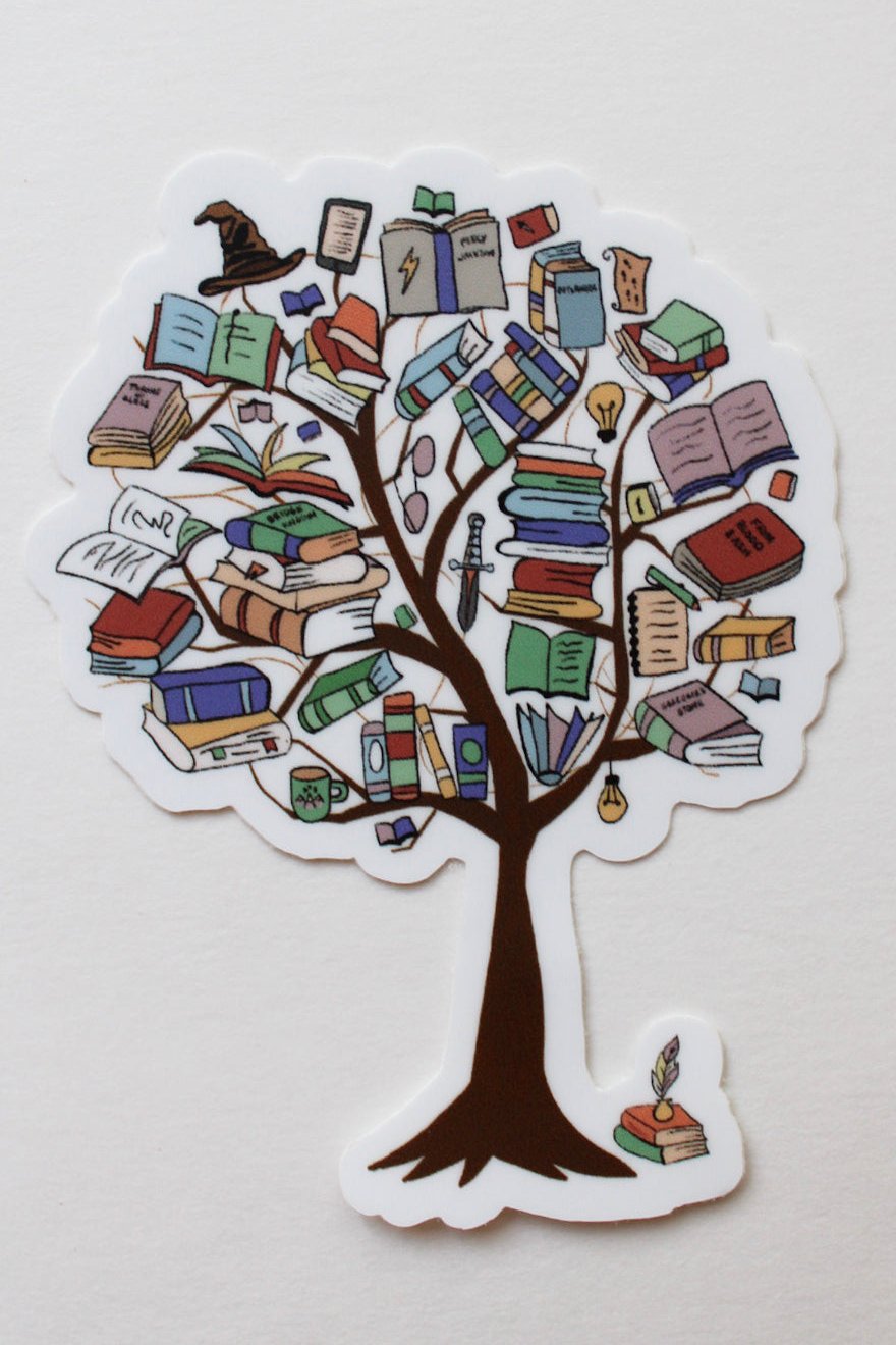 Fantasy Book Tree - Sticker