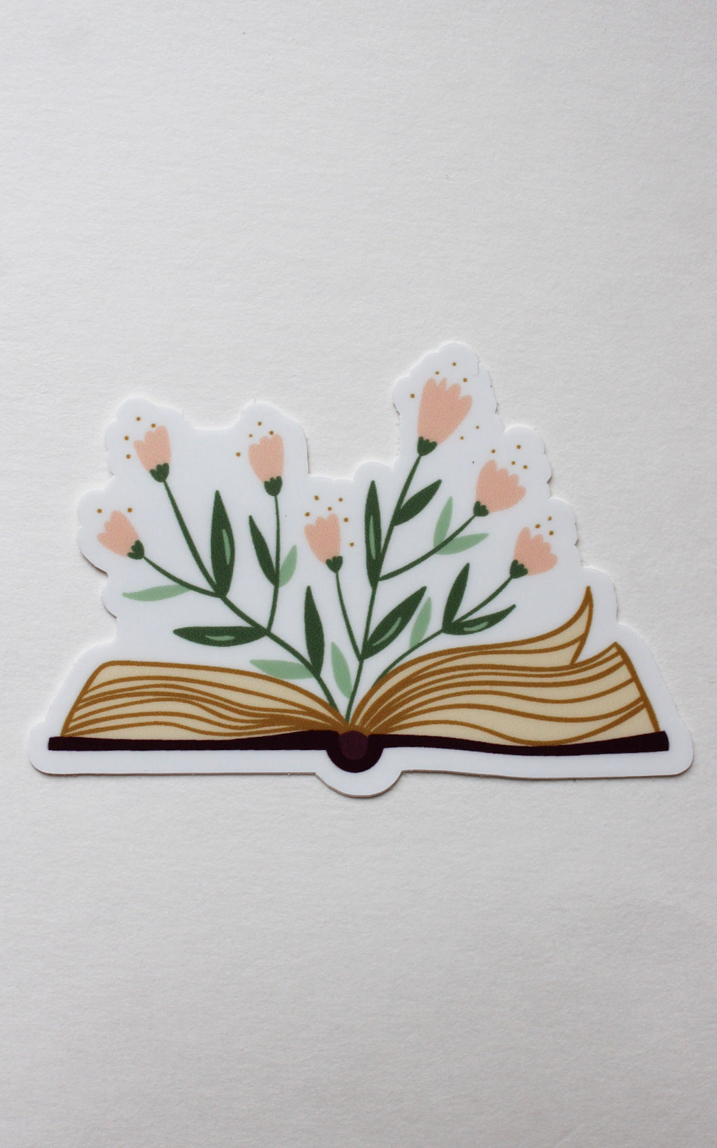 Floral Open Book - Sticker