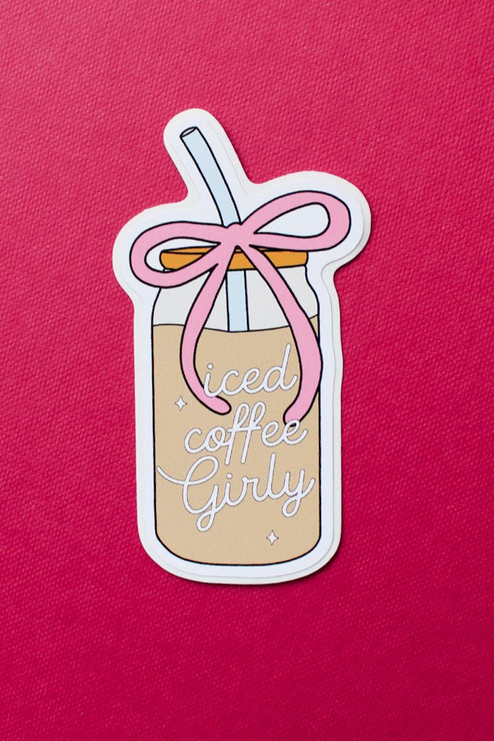 Iced Coffee Girly -Sticker