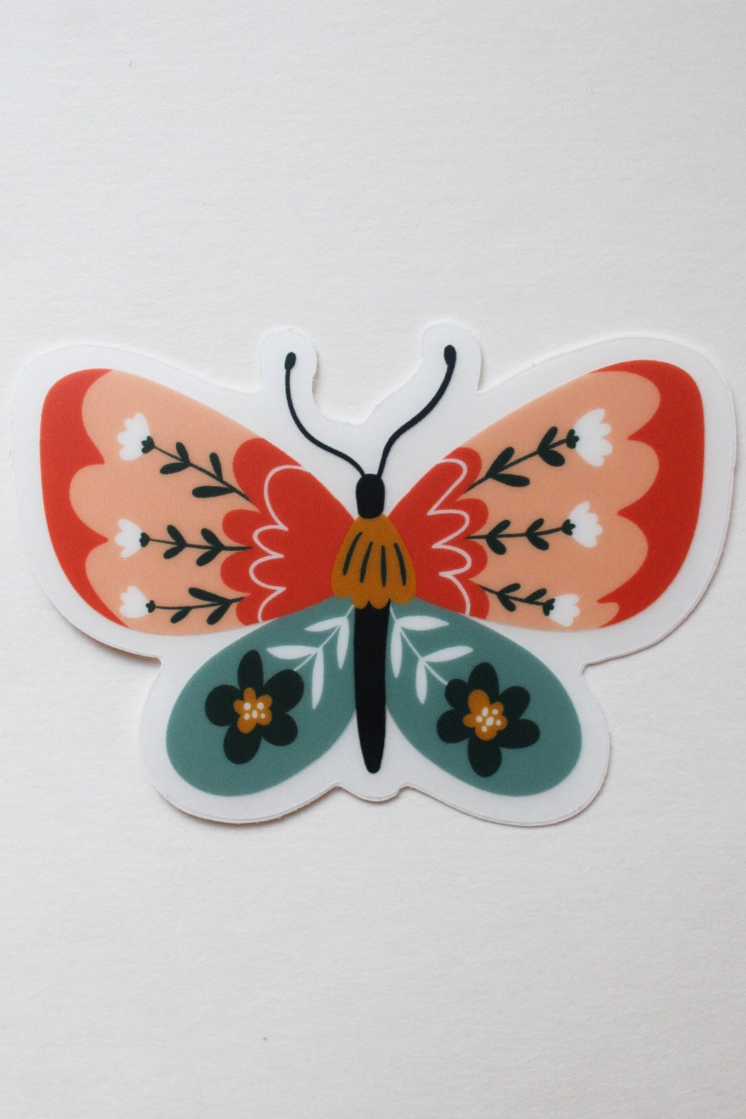 Coral Butterfly - Sticker